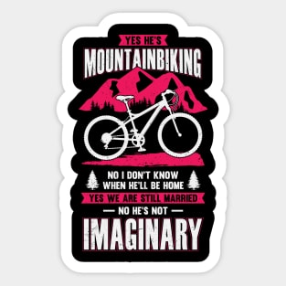 Funny Mountainbiker's Wife Gift Sticker